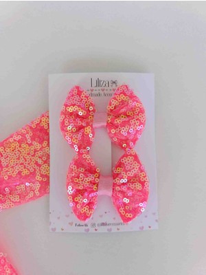 Liliza Accessories Pembe Pul Payet 2li Çocuk Klips Toka