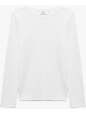 Koton Pamuklu Slim Fit Uzun Kollu Bisiklet Yaka Basic Tişört