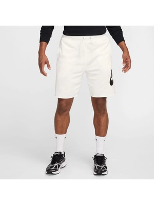 Nike Sportswear Sport Essentials French Terry Alumni Bol Kesim Beyaz Erkek Spor Şort