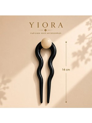 Yiora Premium Seri Ithal Topçuk Detaylı Fransız Model Kemik Toka 13-14 cm