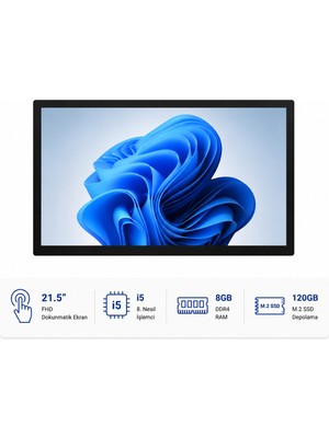 Grandstarr WP215M 21.5'' Fhd I5-8.nesil/8gb RAM/120GB SSD Dokunmatik Panel Pc