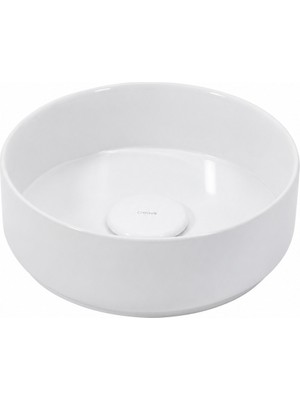 Lapino Bold Tezgahüstü Lavabo Yuvarlak 36 cm Beyaz (6736)