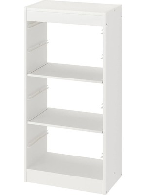 IKEA Trofast Saklama Ünitesi, Beyaz, 46X30X94 Cm, Raflı