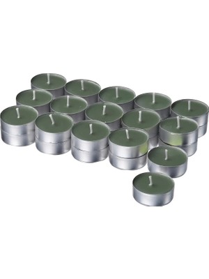 IKEA Lotsfågel Kokulu Tealight Mum, Yeşil, 3.5 Saat, Incir Yaprağı