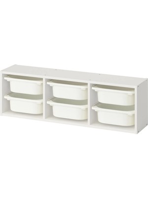 IKEA Trofast Çocuk Duvar Rafı, Beyaz, 99X21X30 cm