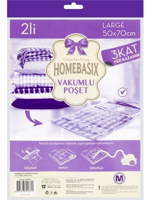 Homebasix Vakumlu Hurç 2'li Large 2 Adet