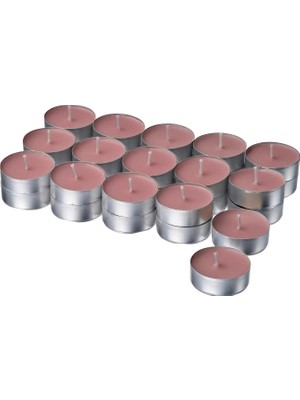 IKEA Lotsfågel Kokulu Tealight Mum, Açık Pembe, 3.5 Saat, Kırmızı Meyveler