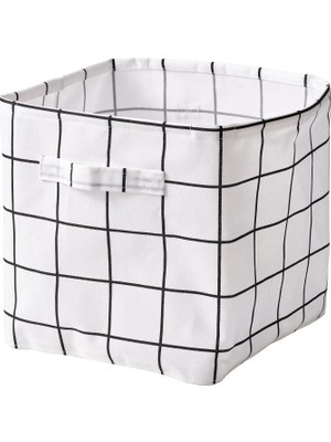 IKEA Slattervall Sepet, Siyah-Beyaz, 32X35X32 cm