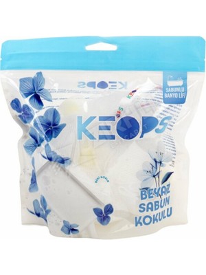 4 Adet Keops Beyaz Sabun Kokulu Sabunlu Banyo Lifi