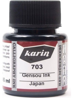 Karin : Japon Kaligrafi ve Hat Mürekkebi Gensou : Siyah