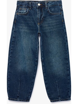 Koton Pamuklu Dikiş Detaylı Cepli Denim Pantolon