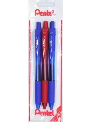 Esranın Dünyası Energel 0.7 mm Likit Roller Kalem 2xmavi/1xkırmızı 3'lü Set
