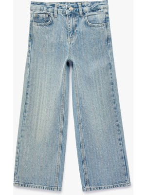 Koton Pamuklu Cepli Yüksek Bel Ispanyol Paça Denim Pantolon