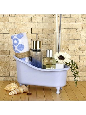 Sepet Dolusu® Dekoratif Mini Küvet Şeklinde Çok Amaçlı  Banyo Düzenleyici Sepet