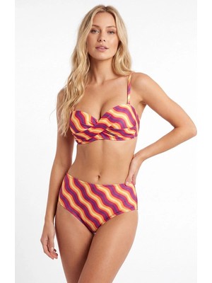 Beruflic Renkli Straplez Yüksek Bel Bikini Takımı