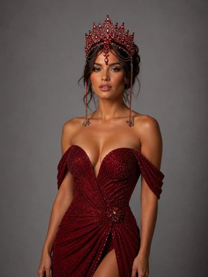 Sabek Bujiteri Diamond Veil Crown Alınlıklı Gelin,kına,nişan,söz,after,bride,party Taç
