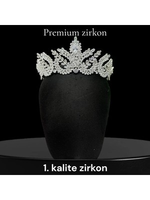 Sabek Bujiteri Zircon Luxe Collection-Premium Kalite Zirkon Taç, Özel Tasarım Gelin Aksesuarı
