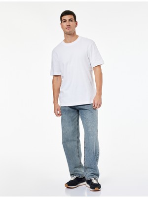 Koton Normal Bel Pamuklu Bol Kalıp Baggy Jean Pantolon