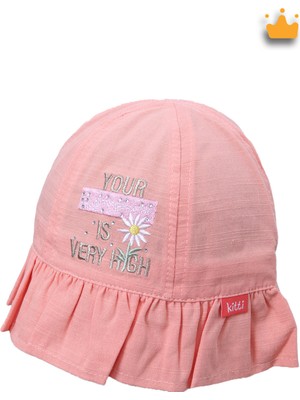Baby Hola 4-8 Yaş 52CM Kız Çocuk Papatya Desen Yazlık Fötr Şapka Y2322001