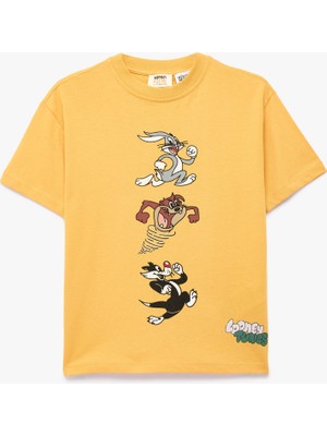 Koton Pamuklu Looney Tunes Baskılı Bisiklet Yaka Kısa Kollu Lisanslı Tişört