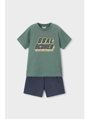 Mayoral Erkek Çocuk Harf Baskılı Pantolon ve T-Shirt Takım - Mix