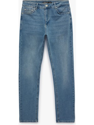 Koton Normal Bel Cepli Pamuklu Slim Fit Jean Pantolon - Brad Jean