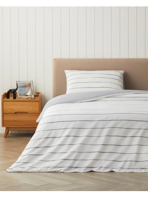 English Home Wavy Kolay Ütülenir Tek Kişilik Nevresim Takımı 160X220 cm Koyu Gri