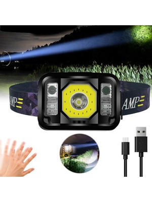 Hace Bazaar Pratik Sensörlü Sinyalli Kafa Lambası LED Güçlü Aydınlatma Yüksek Performans WT-024