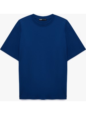 Koton Kısa Kollu Bisiklet Yaka Pamuklu Basic Oversize Tişört