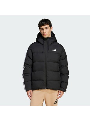 Adidas Sportswear JM4165 Essentials Climawarm 3-Stripes Puffer Down Hooded Jacket