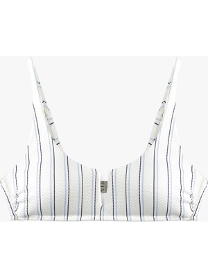 Koton Dokulu Çizgili Bralet Bikini Üstü