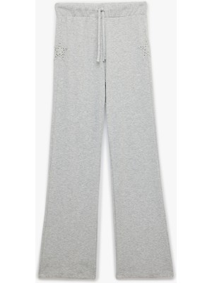 Koton Yıldız Detaylı Beli Bağlamalı Rahat Kesim Ribanalı Pijama Altı