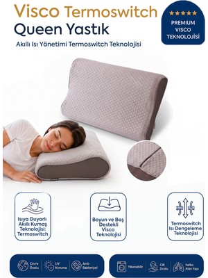 Homedius Visco Queen Spacer Thermoswitch Boyun Destekli Ortopedik Visco Yastık 50X40 cm