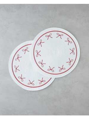 English Home Solina Pp 2'li Amerikan Servis 38 cm Kırmızı - Beyaz