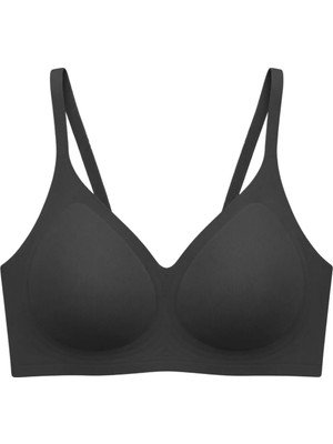 Cottonhill Seamless Bra - Aurea | Siyah Lazer Kesim Dikişsiz Kontur Detaylı Balensiz Kadın Sütyen