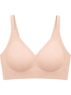 Cottonhill Seamless Bra - Velora | Ten Lazer Kesim Balensiz Rib Dokulu Dikişsiz Kadın Sütyen