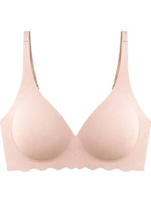 Cottonhill Seamless Bra - Lumera | Ten Lazer Kesim Balensiz Rib Dokulu Dalga Kesim Dikişsiz Kadın Sütyen