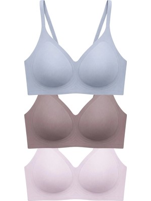 Cottonhill Seamless Bra - Aurea | Lazer Kesim Dikişsiz Kontur Detaylı Balensiz Kadın Sütyen 3'lü Paket