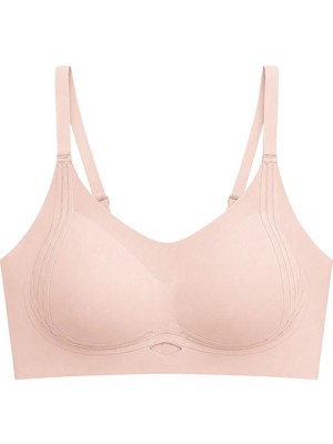 Cottonhill Seamless Bra - Elaris | Ten Lazer Kesim Balensiz Dekolteli Şerit Detay Dikişsiz Kadın Sütyen