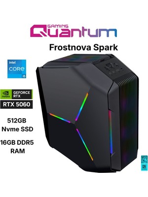 Quantum Gaming Frostnova Spark I5-14400F 16GB Ddr5 512GB Nvme RTX5060 8gb Masaüstü Oyun Bilgisayarı
