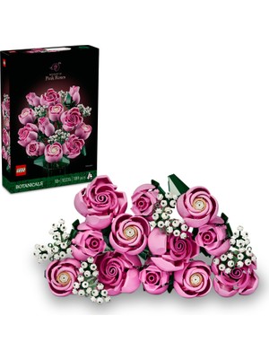 LEGO Botanicals Pembe Gül Buketi 10374 - Yetişkinler için 4 Bahar Çiçeği İçeren Dekoratif Çiçek Modeli Yapım Seti (789 Parça)