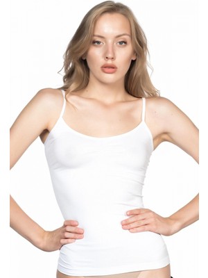 MiraLive Marsilyan™ Beyaz Mı  5011 Soft Ripli Atlet