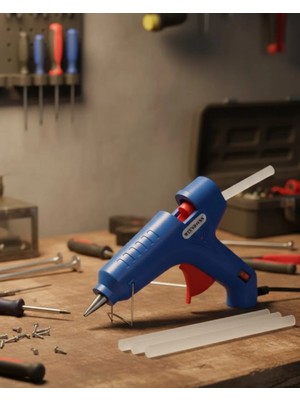 Fiberliz Hobi ve Tamir Için 80 W Silikon Tabancası 11 mm Uyumlu 5 Silikon Hediyeli