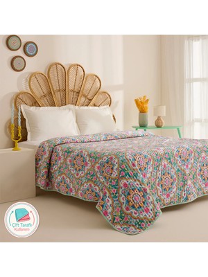 Karaca Home Luna Çok Amaçlı Çift Kişilik Yatak Örtüsü Multicolor
