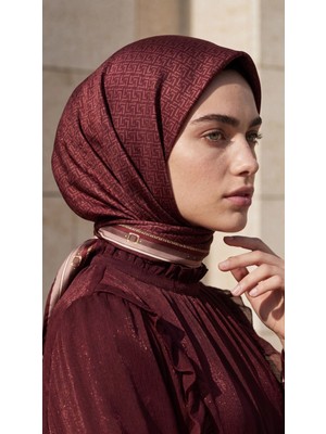 Lêvi D'or Levidor Kristal Eşarp Kemer Desen Bordo