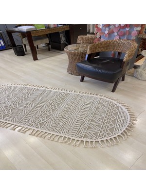 Eko Soho Sh 14 Bej 80*200 cm Oval Halı