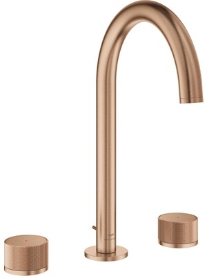 Grohe Atrio Private Collection 3 Delikli Lavabo Bataryası L Boyut Brushed Warm Sunset – 20595DL0