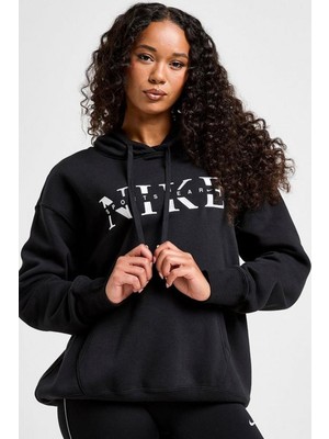 Nike Sportswear Phoenix Ls Top Sweatshirt Blue Kadın Sweatshirt Siyah
