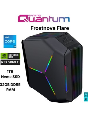 Quantum Gaming Frostnova Flare I5-14400F 32GB Ddr5 1tb Nvme RTX5060TI 16GB Masaüstü Oyun Bilgisayarı
