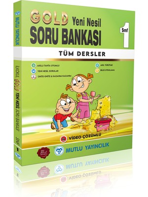 Mutlu Yayıncılık 1. Sınıf Gold Yeni Nesil Tüm Dersler Soru Bankası Video Çözümle